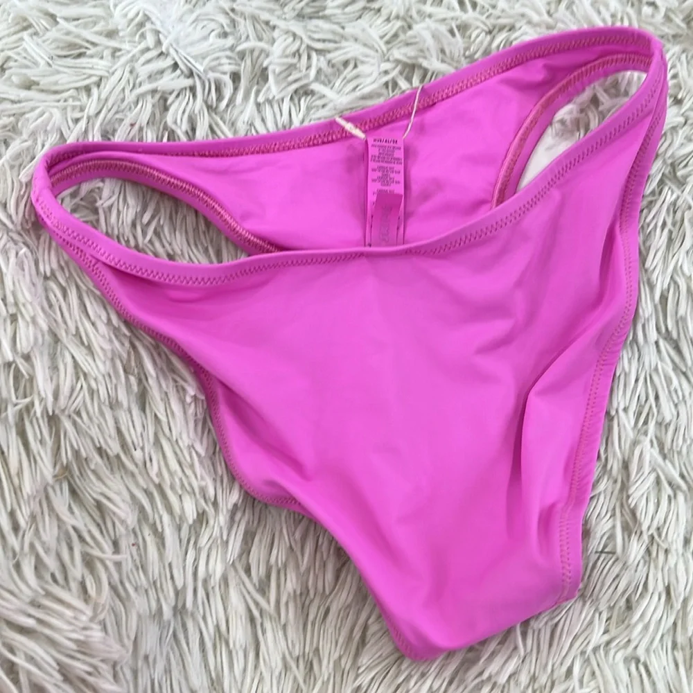 Signature Swim Mid Coverage Bottom - Neon Orchid